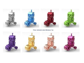three-wheeled robot miniature toy toys & games 3dmodel 3d modeling printing art cute decoration display figure first robotics scale model 3d print model - Mito3D