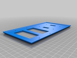 vier-gang wallplate - 2 Wippen decora Haushalt kundengebundene 3d print model - Mito3D