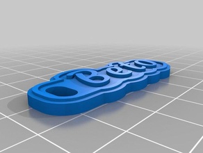 beto keychains customized 3d print model - Mito3D