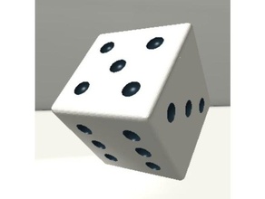 dice 6 sided game gamepieces 3d print model - Mito3D