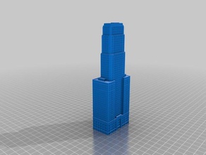 one north lasalle buildings structures art deco chicago city downtown highrise illinois office skyline skyscraper tower 3d print model - Mito3D
