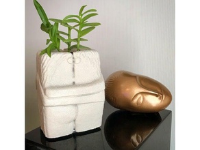 beijo pote a arte as ferramentas planta plantadeira um vaso de 3d print model - Mito3D