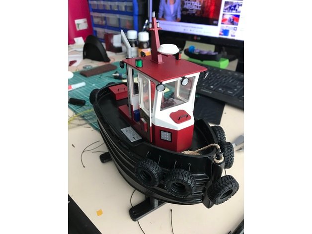 rc boom barco carregadeira de inicialização veículos 3D print model - Mito3D