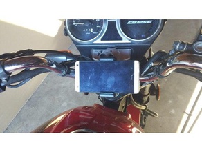 motorcycle phone holder handlebar 22mm other 3d print model - Mito3D