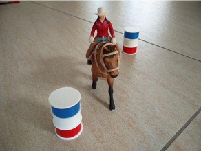 barrel racing toy horses game accessories kids schleich toys 3d print model - Mito3D