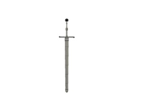 mastercrafted wolven espada de aço v3-espada witcher varreduras réplicas 3d print model - Mito3D