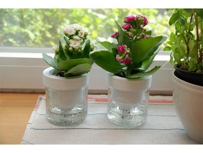 self-watering planter customizable household customizer self watering 3d print model - Mito3D