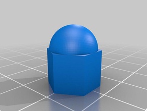 my customized parametric nut cap m12 replacement parts 3d print model - Mito3D