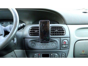 téléphone de voiture mont la fente pour cd le bricolage support titulaire huawei nova 2 mobile montage renault scenic smartphone 3d print model - Mito3D