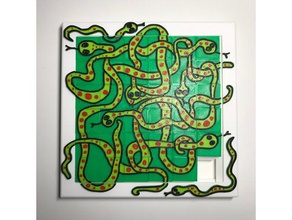 snake alphabet puzzle puzzles 3d print model - Mito3D