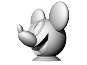 mickey mouse head models cartoon disney ears eyes face nose 3d print model - Mito3D