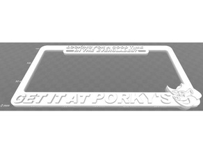 ottenere porkys license plate frame i segni loghi 3d print model - Mito3D