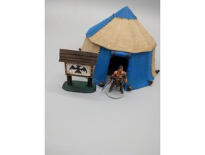 openforge pavillion large tent games 28mm dnd miniature miniatures rpg tabletop terrain wargaming 3d print model - Mito3D