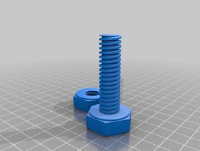 bolt nut thread 12mm parts 3d print model - Mito3D