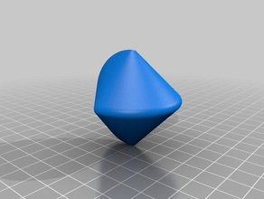 sphericon square base math Kunst 3d print model - Mito3D