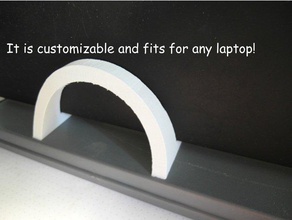 custmizable elegante laptop-stand computer anpassbare customizer laptop-Zubehör 3d print model - Mito3D