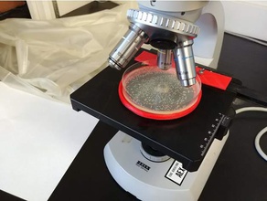 mikroskop petri kabı adaptörü biyoloji Mikrobiyoloji bilim 3d print model - Mito3D