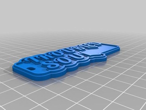 özelleştirilmiş çok satırlı etiket anahtarlığım Anahtarlık 3d print model - Mito3D