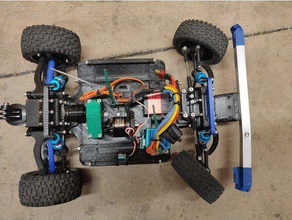 3d printed rc car v2 mid assembly 2 3 vehicles cheap drift fast low budget race toy traxxas 3d print model - Mito3D