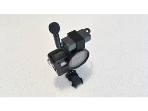 gopro micrófono adaptador de zapata montaje del tensor diy monte 3d print model - Mito3D