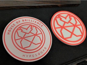 hypesquad house brilliance coaster coins badges discord 3d print model - Mito3D