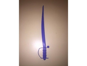 facão adereços pirata espada 3d print model - Mito3D