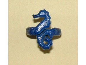 seahorse anneau de la mode 3dprintable animal cool facile rapide bijoux skechup 3d print model - Mito3D