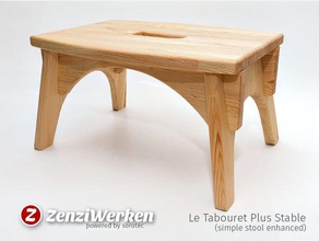 le tabouret plus stable simple stool enhanced cnc household router footstool mpcnc pinewood sorotec basicline zenziwerken 3d print model - Mito3D