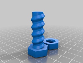 simple nut bolt parts 3d print model - Mito3D