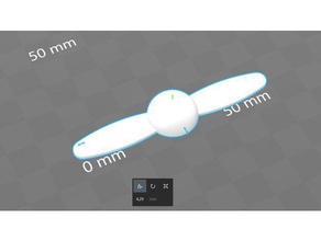 basit bir pervane dekorasyon kolay yazdırma rc araç rozet mıknatıs oyuncak 3d print model - Mito3D