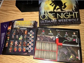 one night ultimate Werwolf, minimalistischen Einsätzen Spiele Brettspiel-inserts board game einfügen Feld 3d print model - Mito3D