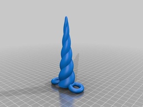 Einhorn-horn-Kopf-Stück - Zubehör Einhorn 3d print model - Mito3D