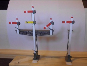 oo scale working semaphore signals buildings & structures model train trains gauge 3d print model - Mito3D