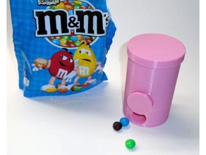candy dispenser large m&ms toys games 3d print model - Mito3D