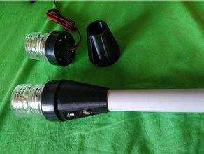 toplicht halterung Boot-Licht-Halter pvc-Rohr sport im freien diy kajak Kajak 3d print model - Mito3D