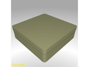 carré en forme de boîte arrondie moyen les conteneurs 3d print model - Mito3D