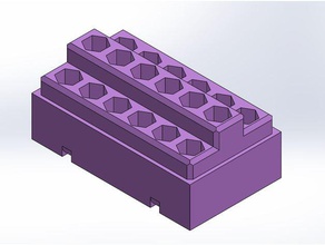 compacto de ferramentas armazenamento hex bits usados chave fenda os titulares caixas hexbit titular 3d print model - Mito3D