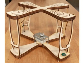 4-normal 3d zoetrope lazer katlı çerçeve mekanik oyuncaklar 3d print model - Mito3D