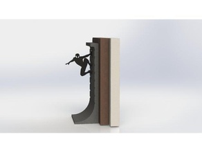 action superhero book stand office bookshelf bookstand 3d print model - Mito3D