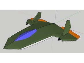 turtle one rc vehicles aircraft airplane allwinner model twin wingbody x-wing 3d print model - Mito3D