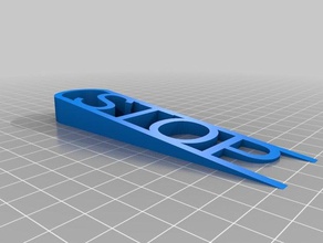 mi personalizar el tope de la puerta oficina 3d print model - Mito3D