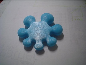 simple splat shape math art gnuoctave openscad 3d print model - Mito3D