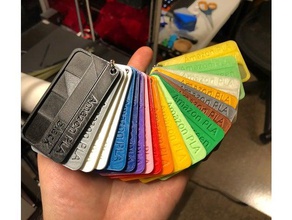 amazon basics pla color swatches 3d printing tests filament swatch 3d print model - Mito3D