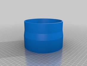 my customized parametric dust collector adapter 5 inch hose pipe parts 3d print model - Mito3D