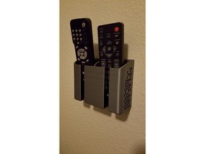 remote caddy organization control holder tv wall mount mounted 3d print model - Mito3D