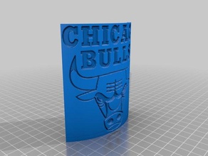chicago bulls de la placa signos logotipos personalizado 3d print model - Mito3D