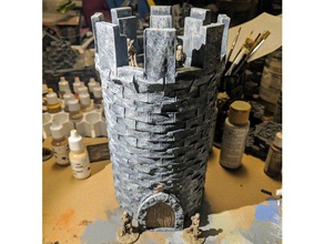 fantasy-wargame Gelände modularer Turm aus Stein - Spielzeug Spiele wargames wargaming terrain 3d print model - Mito3D