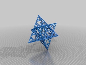 sierpinski merkaba nivel 5 huecos de matemáticas art antena la bashar fractal junta el espacio-tiempo 3d print model - Mito3D