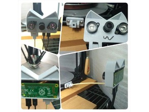 raspberry pi zero case cat 3d printer parts camera 3d print model - Mito3D