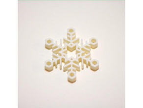 snowflake accessories charm 3d print model - Mito3D